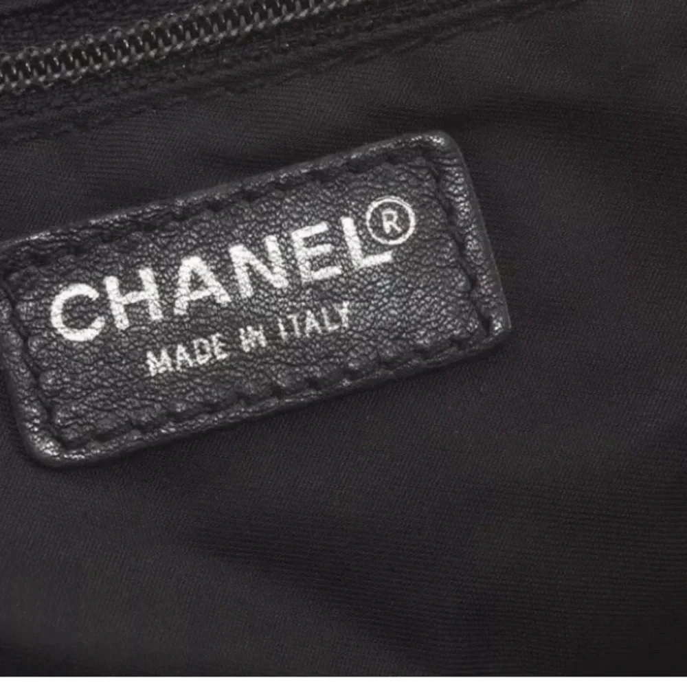 CHANEL Authentic  TravelLine 2Way Hand Bag Nylon Leather Black w/ COA - Picture 3 of 10